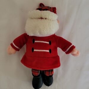 Plush Santa Claus Toy - Red and Black
